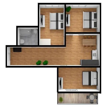 3-bedroom With Balcony- Krowoderska
